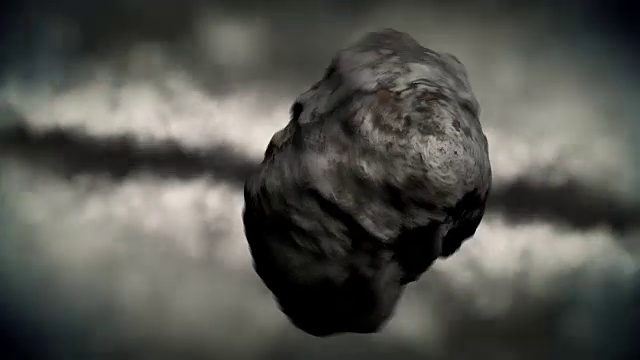 詳情圖-在外層空間快速穿過氣體云的小行星