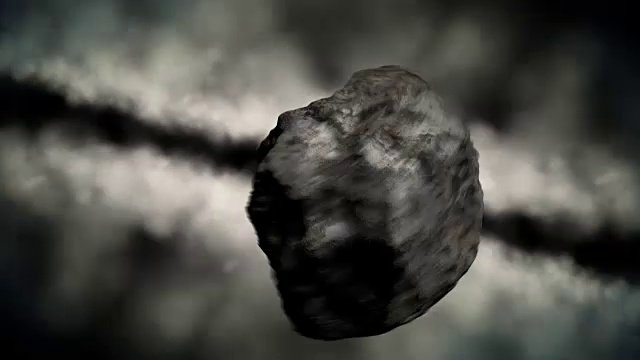 詳情圖-在外層空間快速穿過氣體云的小行星