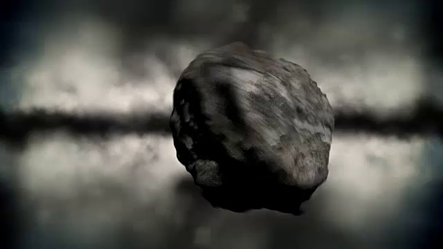 詳情圖-在外層空間快速穿過氣體云的小行星