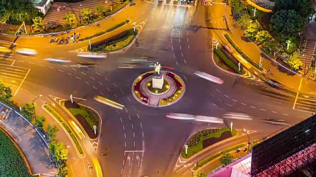 詳情圖-中國南京最繁忙的公路夜景，新街口，南京地標(biāo)