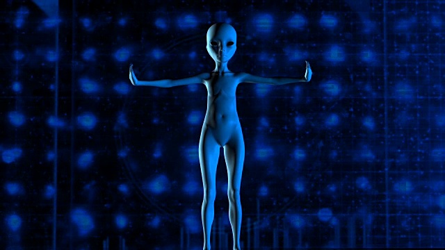 数字3D动画的一个外星人