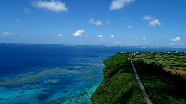 日本冲绳美丽的海景