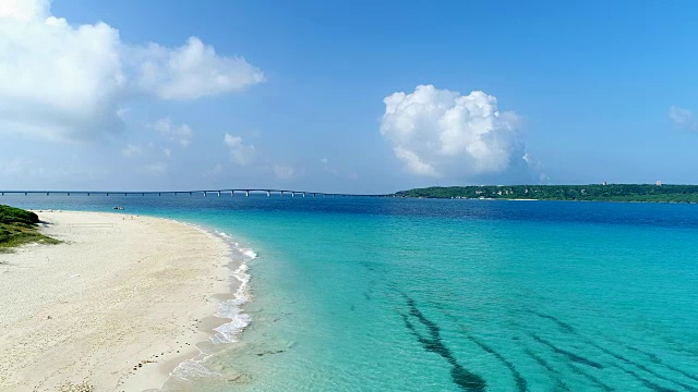 日本冲绳美丽的海景