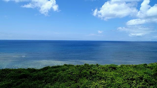 日本冲绳美丽的海景