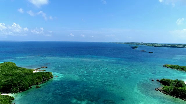 日本冲绳美丽的海景