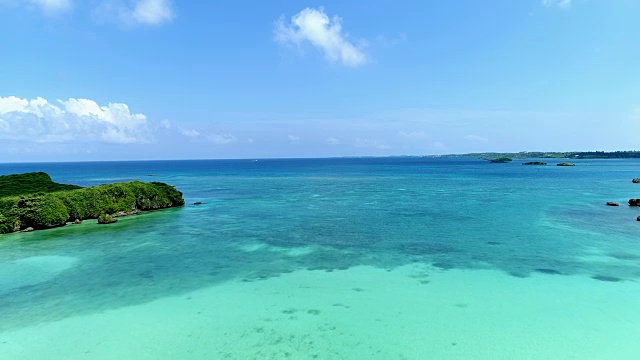 日本冲绳美丽的海景