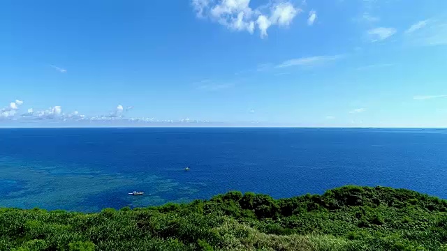 日本冲绳美丽的海景