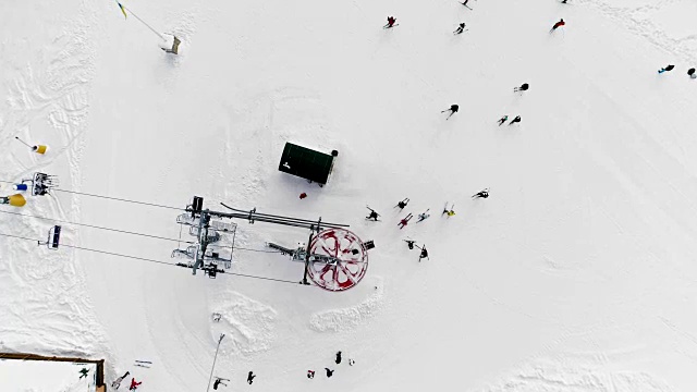 滑雪胜地鸟瞰图