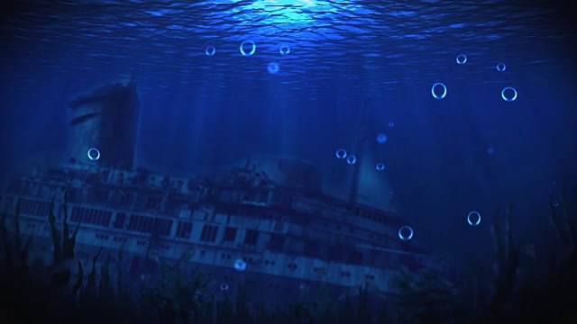 船在海底