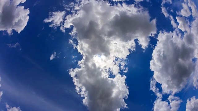 太阳晕在美丽的天空背景4K时间流逝