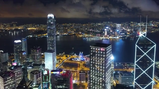 港島、維多利亞港及九龍航拍