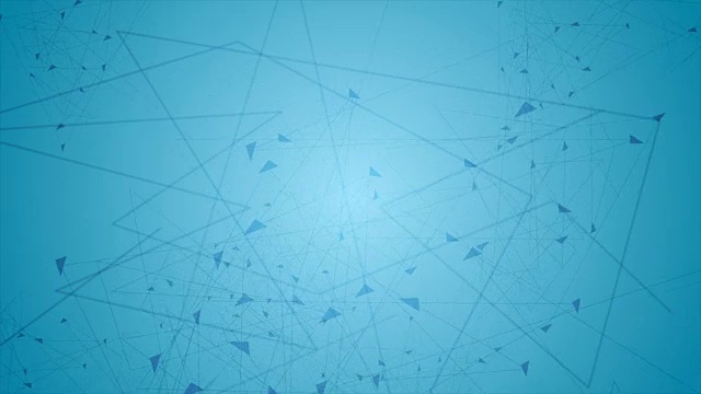 蓝色多边形通信技术网络视频动画