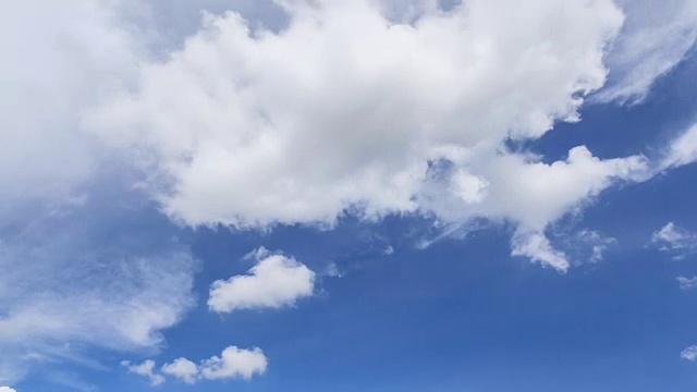 云在移动，蓝天在流逝