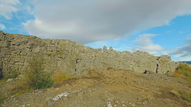 冰岛国家公园Thingvellir的夏日全景，从中大西洋的山脊到住宅