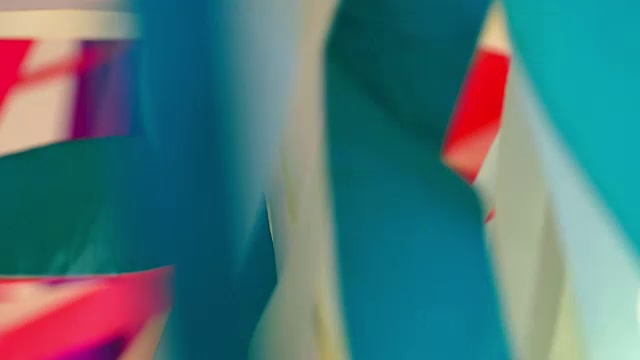 詳情圖-背景-多色緞帶的混沌扭曲(慢動(dòng)作)