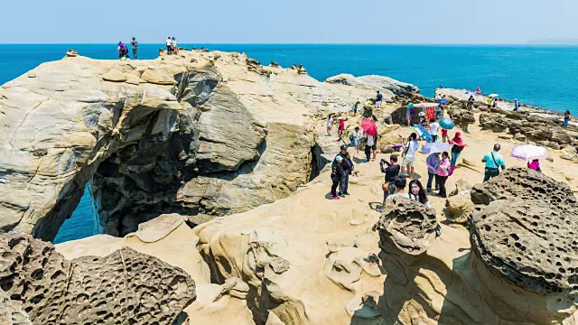 台湾新北市:2016年8月9日:台湾东北岸线海岸风光