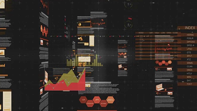 数字合成财务图表4k