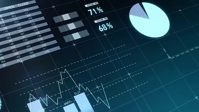 数字合成财务图表4k