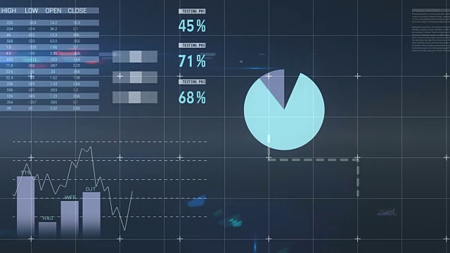 数字合成财务图表4k