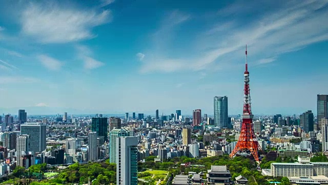 詳情圖-4K延時:鳥瞰圖東京城市景觀日本