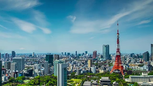 詳情圖-4K延時:鳥瞰圖東京城市景觀日本