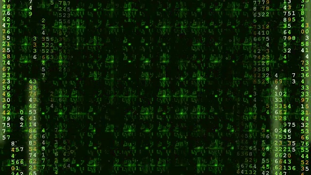 绿色高科技数字未来背景。