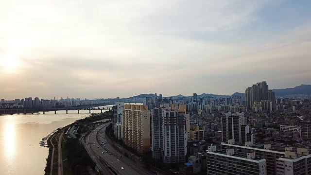 详情图-鸟瞰图首尔城市天际线，韩国首尔