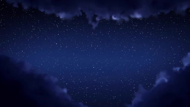 詳情圖-藍(lán)色的圣誕夜和云朵，圣誕老人的花招和馴鹿的剪影飛行顯示圣誕快樂(lè)的信息與文本空間放置標(biāo)志類型或復(fù)制。動(dòng)畫禮品賀卡4k視頻