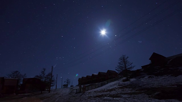 冬夜星夜时光流逝