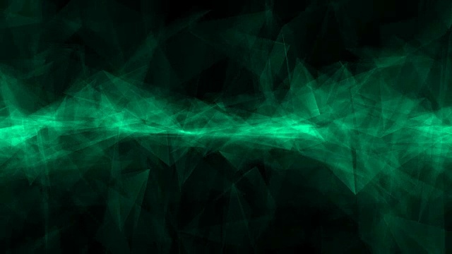 数字poligon云抽象背景绿色-新动态技术运动多彩的视频片段