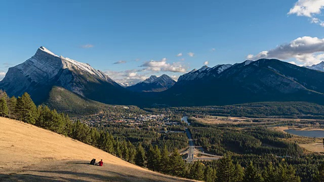 从山上俯瞰班夫镇。Norquay