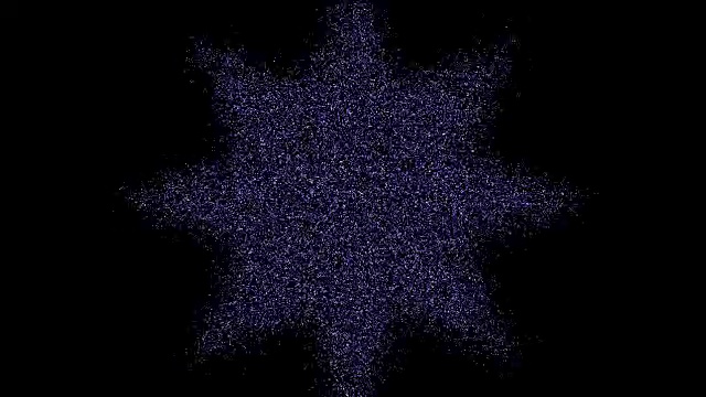 形成恒星的粒子。数字未来隧道。三维渲染无缝循环