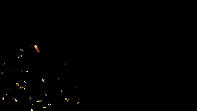 金色五彩纸屑派对爆竹爆炸