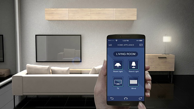 触控物联网移动应用、客厅电视、电灯泡、盲控节能、智能家电、物联网。
