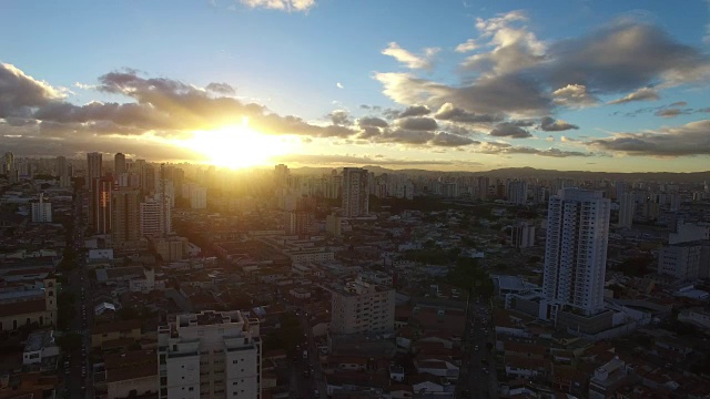 日落在圣保罗城市