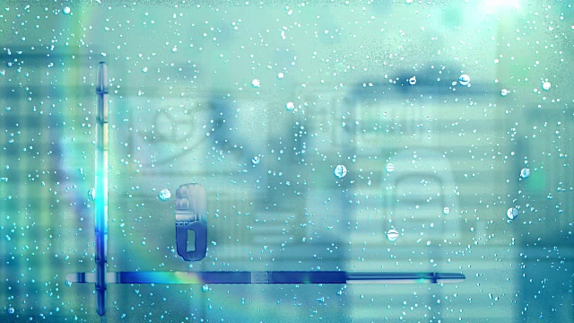詳情圖-下雨時(shí)玻璃上的生長圖。