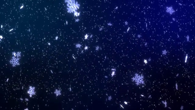 Falling Snow Winter Background with gentle Falling shiny Snowflakes 4K无缝循环