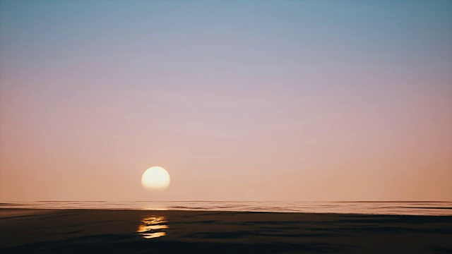 太平洋上的落日