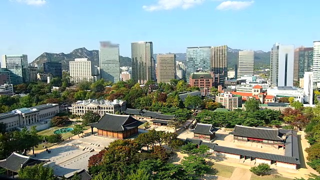 韩国首尔秋天的德sugung皇宫