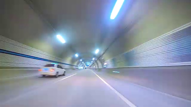 4 k。时间流逝韩国灵魂城的公路隧道