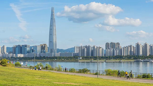 详情图-韩国首尔，首尔城市天际线的时间流逝