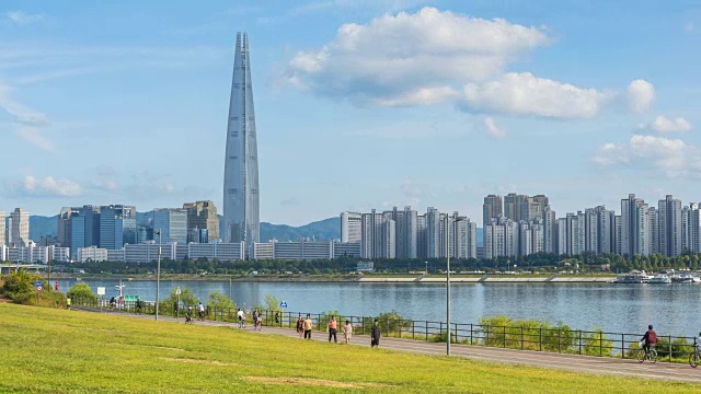 详情图-韩国首尔，首尔城市天际线的时间流逝