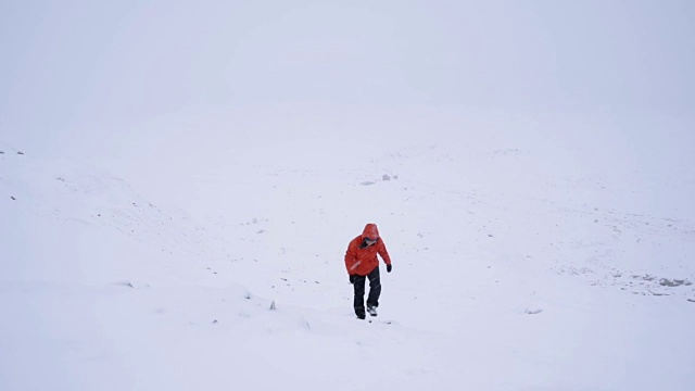 在暴风雪中行走