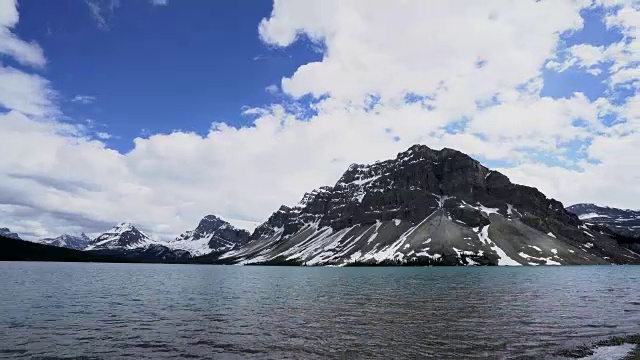 壮观的湖泊和山景，加拿大