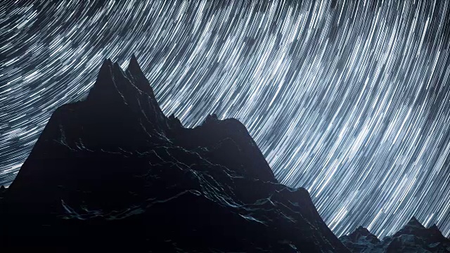 恒星银河系移动穿过夜空的时间流逝