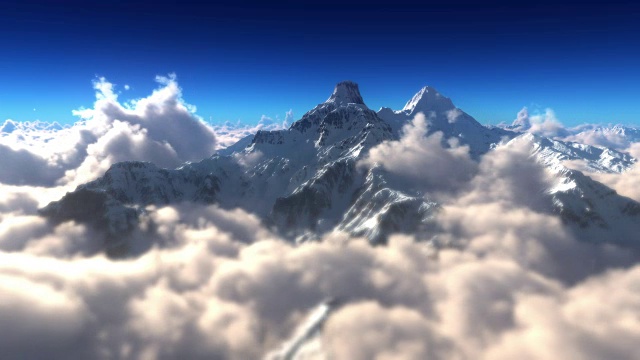 山地雪云4k