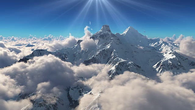 山地雪云4k