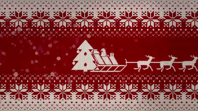 詳情圖-圣誕節(jié)二維動畫針織紋理。循環(huán)動畫。