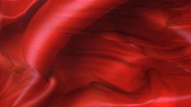 詳情圖-紅布或絲質(zhì)旗幟迎風(fēng)飄揚(yáng)，呈緩慢的環(huán)狀