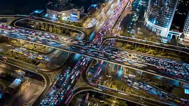 詳情圖-T/L,WS,HA多個高速公路夜間高峰時段的交通/中國北京